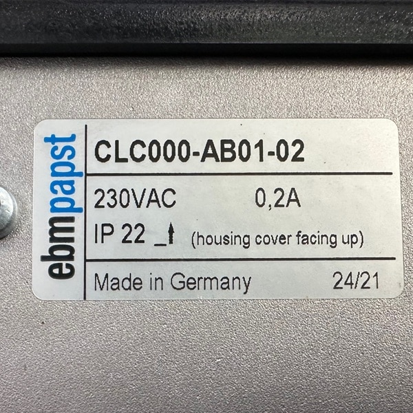 Zehnder besturingsprint MX label
